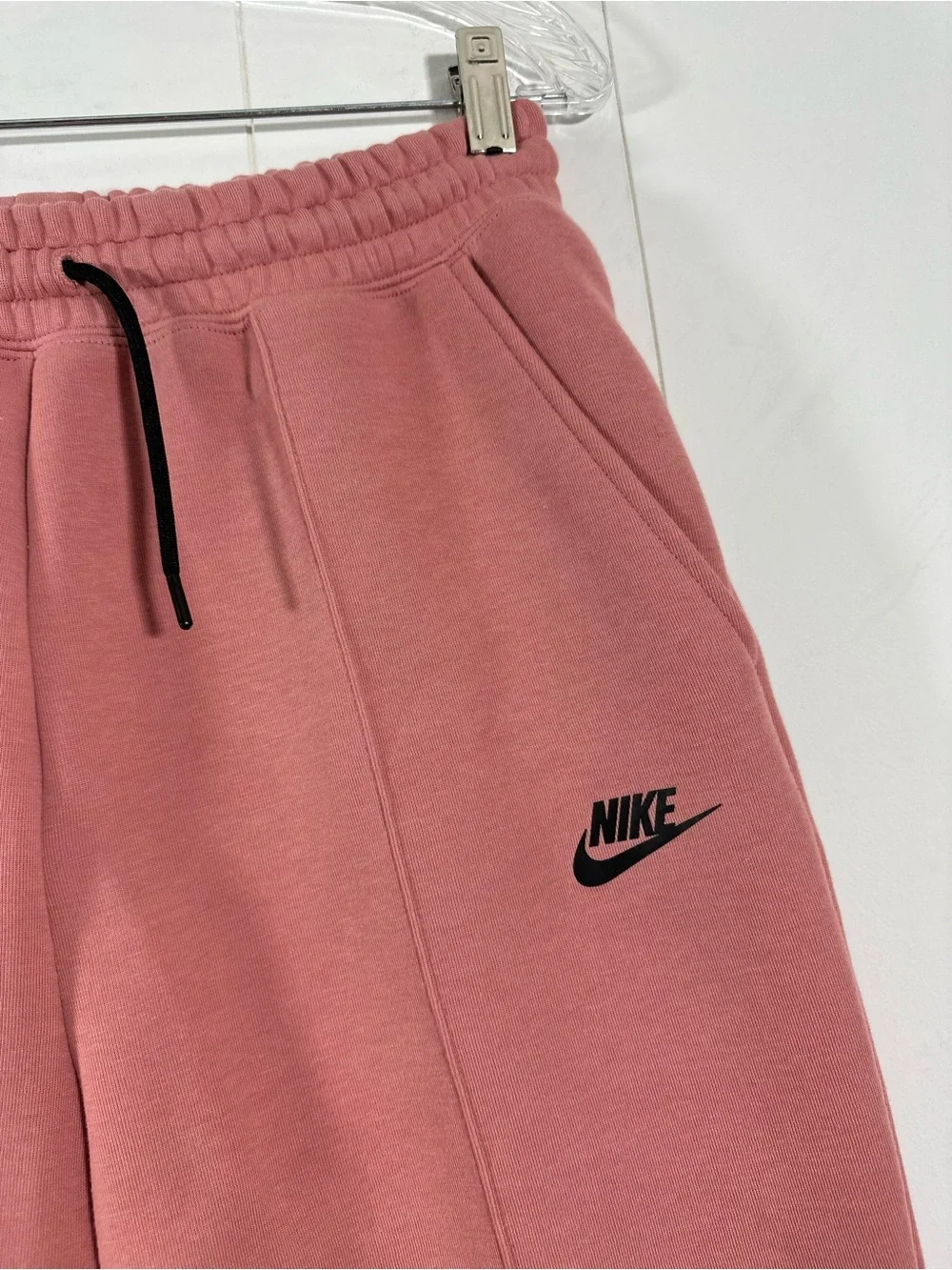 Nike Kids Coral Pink Sweatpants with Black Logo